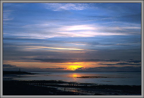 Sonnenuntergang am Firth of Forth